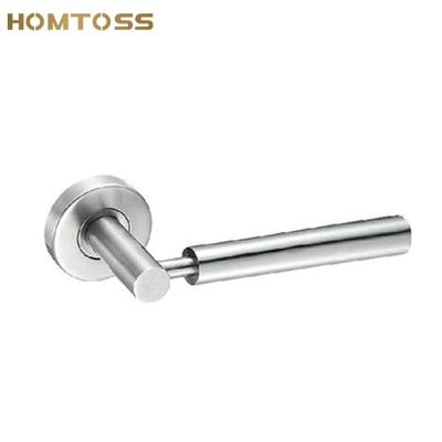 China SSLH49 Modern Hollow Type Stainless Steel Tube Lever Door Lock Handle for sale