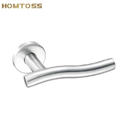 China Modern Hollow Type SSLH51Stainless Tube Lever Steel Door Lock Handle for sale