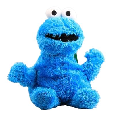 China Sesame Street Style 45cm Plush 3 Plush Backpack Elmo Cookiemonster Big Bird Plush Bag Kids School Bag For Gift for sale