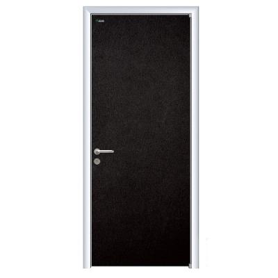 China Aluminum frame Customized Commerical Black Color Office Room Door Factory for sale