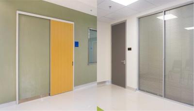 China Aluminum Frame Melamine MDF Worthy Trust Experienced Hospital Doors Factory for sale