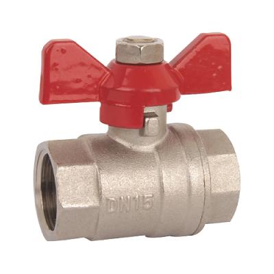 China ANTAN Brass Faucet Package Straight Female Ball Screw Tee Ball Valve for sale