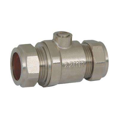 China General UK Chrome popular caliber 22mm isolation valve for sale