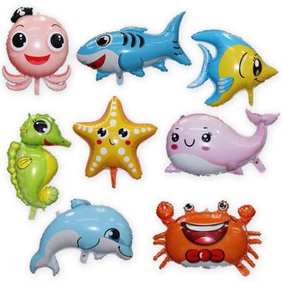 China 2022 Hot Selling Inflatable Toys Foil Balloons Toy Amazon Kids Birthday Decoration Shark Animal Cartoon Gift Toy 2022 for sale