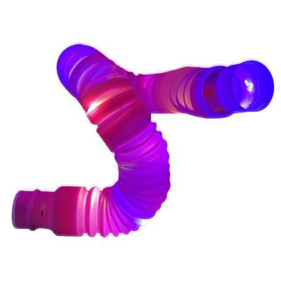 China Instant noise itting glow in the dark instant noise pipe itting glow in the dark wholesale pipe Rainbow LED P O P tube PE Anti-pressure flash led automatic stretchable waved person tube light up tubes for sale