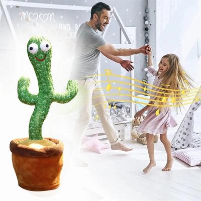 China Gifts Dancing Cactus Toy 120 Songs Singing Disc Talking Repeat What You Say Bailarin Electric Cactus for sale