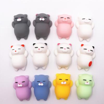 China Squeeze Toys Stand Up Cat Animal Toys Squeeze Mochi Squeeze Toys Lovely Antistress Abbreviate Soft Sticky Ball Cute Funny Gift for sale