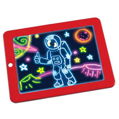 China Magic Collection Kids Clipboard Fluorescence LED Drawing Board Pad With Light for sale