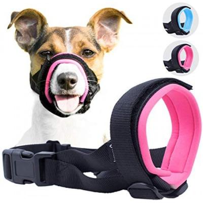 China Thoughtful soft muzzle guard for dogs - prevents unwanted biting chewing safely secure comfort fit - soft neoprene padding for sale