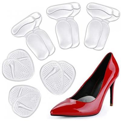 China Luxuery Heel Cushion Inserts and Metatarsal Pads for Women, 3 Pair Heel Grips and 3 Pair Ball of Foot Cushions, Silicone Shoe Pads for sale