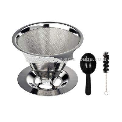 China Sustainable Customized Drip Coffee Cone Filter For Cafe Accessory for sale