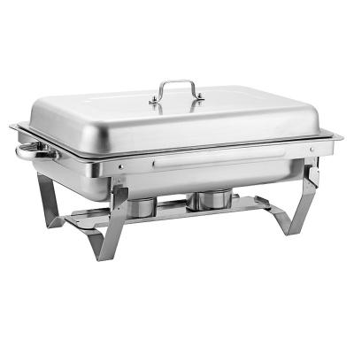 China Hotel Buffet Food Equipment Hotel Food Warmer Stainless Steel Serving Chafing Dish for sale