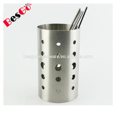 China Sustainable Stainless Steel Spoon Fork Cutlery Holder / Kitchen Tool Storage Container for sale