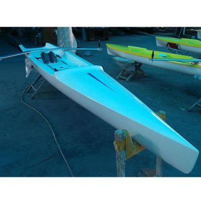 China China Factory Carbon Fiber Fiberglass Cheap Durable Light Weight Coast Skiff Single Rowing Boat C1X 1X Carbon Fiber or Single Rowing Boat for One Man for sale