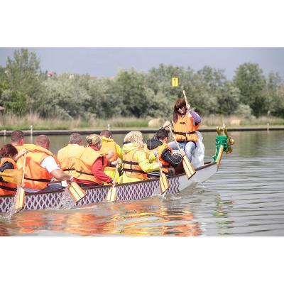 China Fiberglass 12 Person Man 12 Crew 10 Paddler Dragon Boat for sale