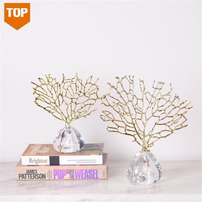 China 2021 New HOME ARTICLES INTERIOR DECORATIONS Contemporary SULPTURE TABLE OBJECTS HOME ACCENTS HANDCRAFT METAL CORAL SCULPTURE OTHER HOME DEOCR for sale