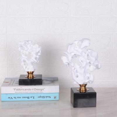 China RESIN MARBLE HOME ACCENTS ABRSTRACT RESIN STATUE TABLE DECOR DECORATIVE OBJECT for sale