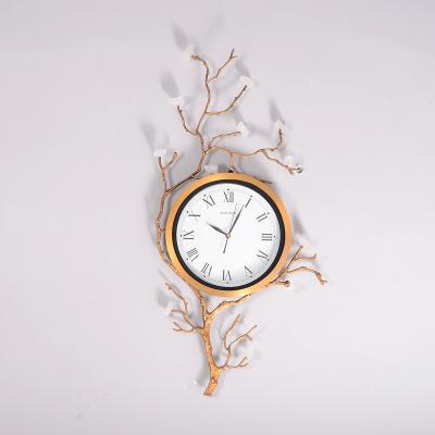 China New Classic/Postmodern Luxury Modern Wall Decor Handwork Metal Wall Clock Home Decorations for sale