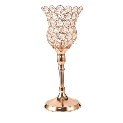 China Durable Product Ideas 2020 New Product Long Lasting Ideas 2020 New Crystal Candle Holder Wedding Decoration Candle Holder Table Centerpieces Road Lead for sale