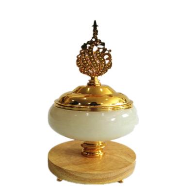 China Wholesale cheap oriental home made bakhoor censer Arab jade charcoal coincense burner mubkhar arabic coincense burner for sale