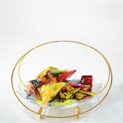 China OEM Acrylic Metal Handle Fruit Bowl Candy Dish Ramadan Decorations Muslim Arabic Religious For Wedding Party for sale