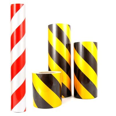 China Good Flexibility Printable Advertising Grade Reflective Overlay Film With Yellow With Black And Red With White Color for sale