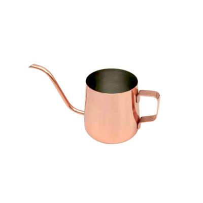 China Wholesale High Quality Viable Rose Gold Plated Gooseneck Kettle Coffee Kettle for sale