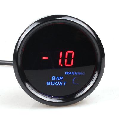 China Gauge Types 52mm 2inch Led Lens -1-2Bar Turbo Smoke Auto Gauge Boost Gauge For Car 12V Auto Gauge for sale