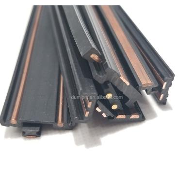 China Plastic Overhead PC Copper Wire Coextrusion Profile For Track Rail Light LED Spotlight TRACK System for sale