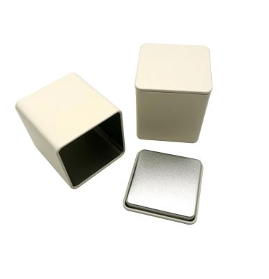 China Small Factory Price Metal Materials Factory Price Metal Recycled Artwork Custom Tin Tea Coffee Square Tin Box With Airtight Lid Storage for sale