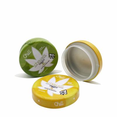 China Gift & Custom Child Safe Packaging Craft Tin Jar Metal Round Tin Can With Child Safe Cap for sale