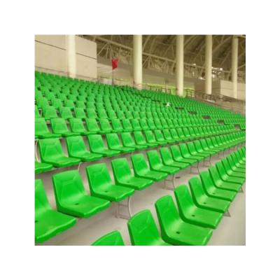 China Q235 metal with hot dip galvanized surce and HDPE (5502) plastic part outdoor soccer court bleacher chair, ball stadium chairs, arena grandstand seat for sale