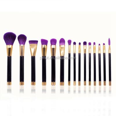 China Angular Blush Baoli Pro 15pcs Stunning New Design Purple Private Label Makeup Brushes for sale