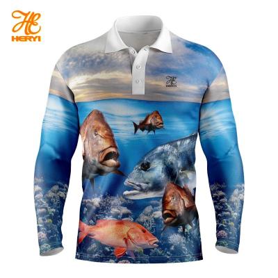 China Antibacterial Custom Sublimation Quick Dry Tournament Fishing Tank Tops/Venting Fishing Wear Summer Fishing Shirts for sale