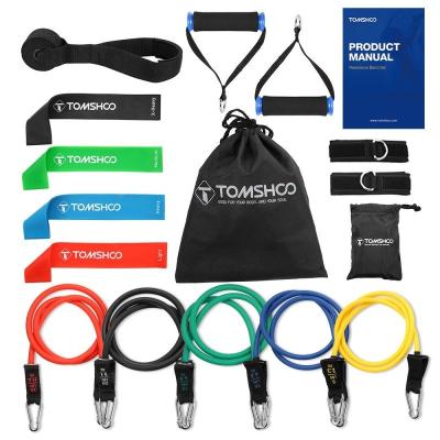 China TOMSHOO 17Pcs Lightweight Fitness Resistance Bands Set for sale