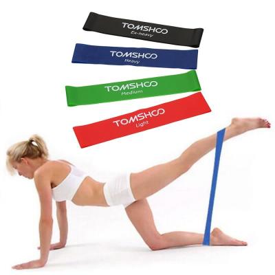 China Lightweight TOMSHOO Set Of 4 Exercise Resistance Loop Bands for sale