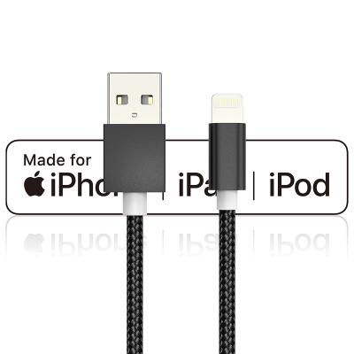 China Fast Charging and High Speed ​​Data Transfer for 2.4A Fast Charger Braided iPhone Cable C48 C89 Apple MFi Certified Cable for sale