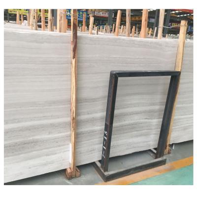 China Modern Chinese Pure White Wooden Color Wood Grain Marble Stone Floor Tile for sale