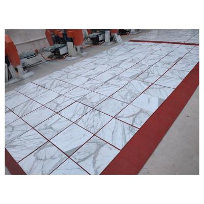 China Italy Contemporary Stone Calacatta Tile White Marble Flooring Design, Slim Matchbook Calacatta Gold Marble Tile for sale