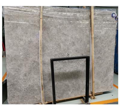 China China Modern Ice Marten Spider Natural Tundra Gray Silver Marble Slab, Dora Ash Cloudy Gray Marble Slab for sale