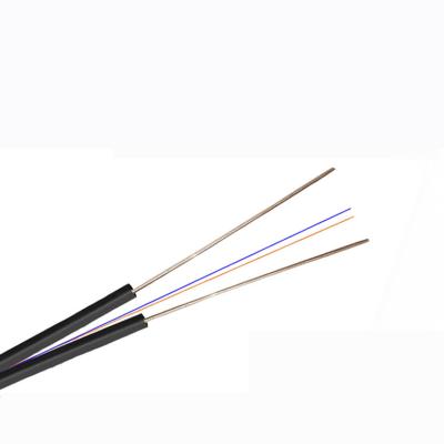 China Other 2021 Indoor FTTH Communication Drop Simplex Single Mode G652D Fiber Optic Cable Cable De Fibra Optica GJXH for sale