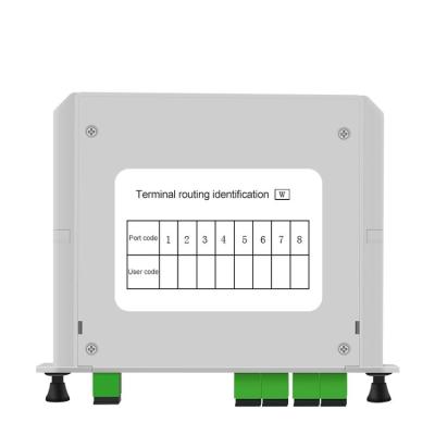 China FTTx High Performance 1*4 SC APC Single Mode 1260-1620nm Cassette Type PLC Fiber Insert Splitter for sale