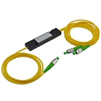 China FTTX network wholesales high quality fbt ABS fiber optic coupler FC/APC 1x2 optical bulk splitter 1310nm or 1550nm or 1490nm for sale