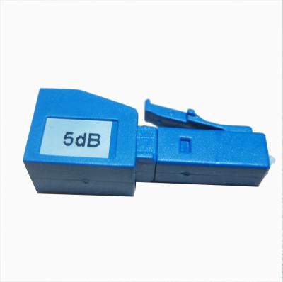 China FTTH Singlemode Fiber Optic LC/UPC Female To Male 5dB Attenuator for sale