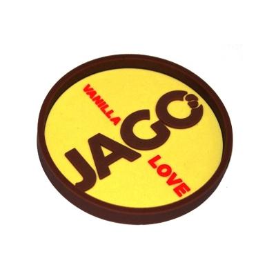 China Custom Logo Sustainable Molded PVC Soft Coaster for sale