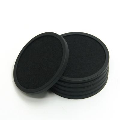 China Sustainable New Design Drink Coaster With Removable Absorbent Felt for sale