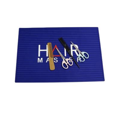 China Hair Salon Custom Design Barber Beauty Salon Tools Station Non Slip Mat for sale