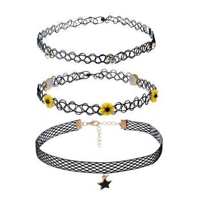 China TRENDY Fashion Summer Hot Selling Elastic Stacking Fishing Line Tattoo Necklace Combination Jewelry Set for sale