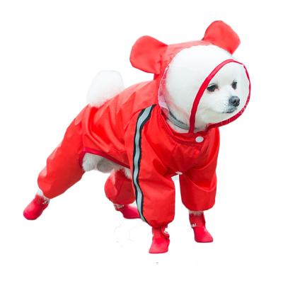 China Small and Medium Pet Poncho Dog Jacket Viable Quadruped Rainproof Teddy Bear Raincoats for sale