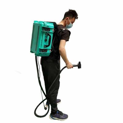 China Portable 50W 100W PVC Backpack Pulsed Laser Cleaning System for Cleaning Rust Paint Thick Coats for sale